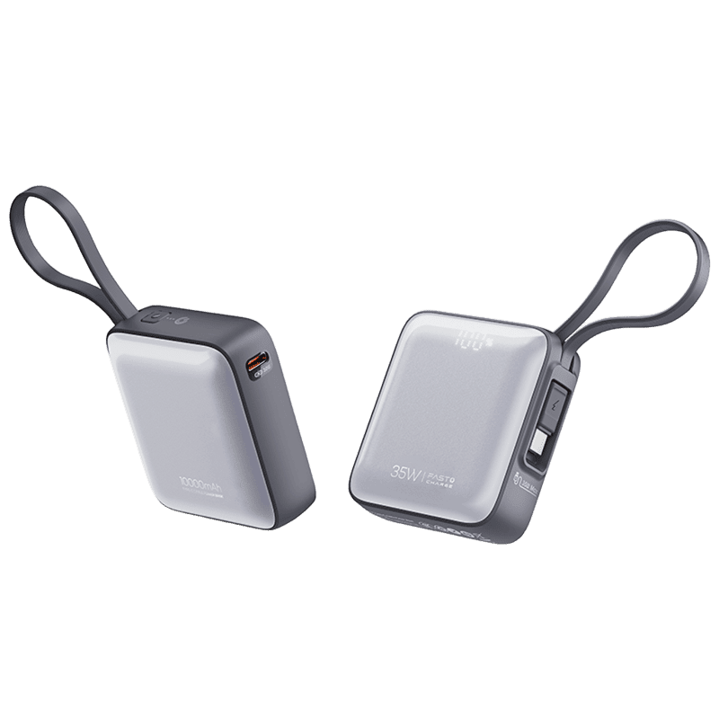 35W Portable 2-in-1 Power Bank with Built-in Cable, 10000mAh Capacity - Image 4