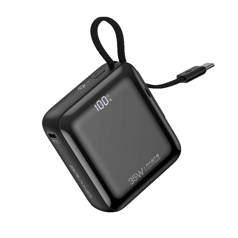 35W Portable 2-in-1 Power Bank with Built-in Cable, 10000mAh Capacity - Image 5