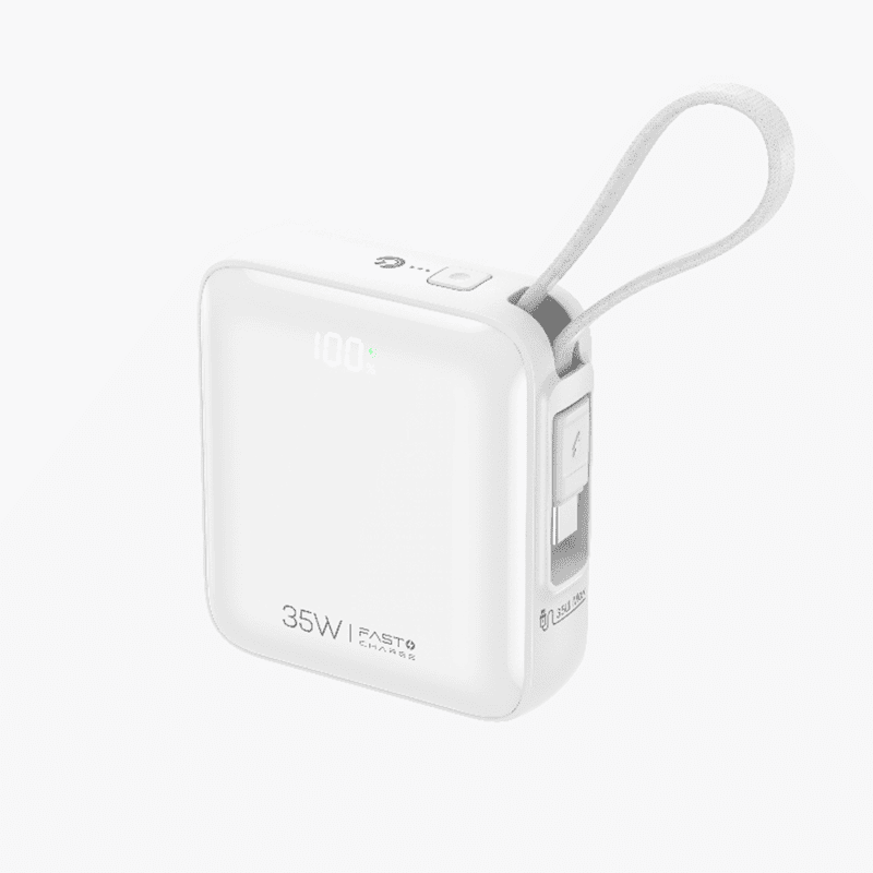 35W Portable 2-in-1 Power Bank with Built-in Cable, 10000mAh Capacity - Image 2